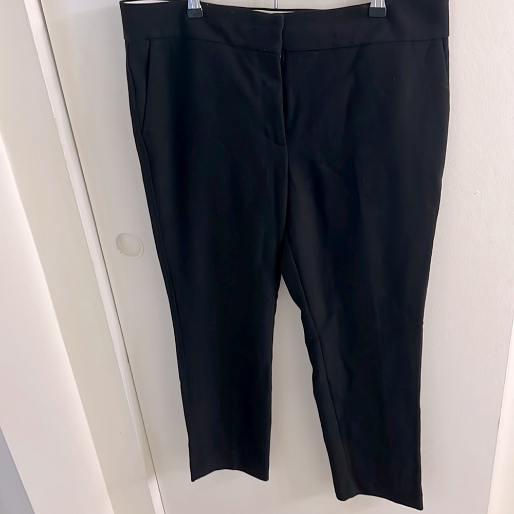 LOFT Marisa ankle crop pant - black - 12R - NWT